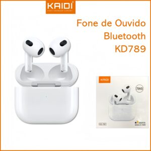 Fone de Ouvido Sem fio Bluetooth TWS Kaidi KD-789